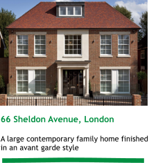66 Sheldon Avenue, London  A large contemporary family home finished in an avant garde style