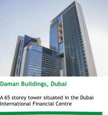 Daman Buildings, Dubai  A 65 storey tower situated in the Dubai International Financial Centre